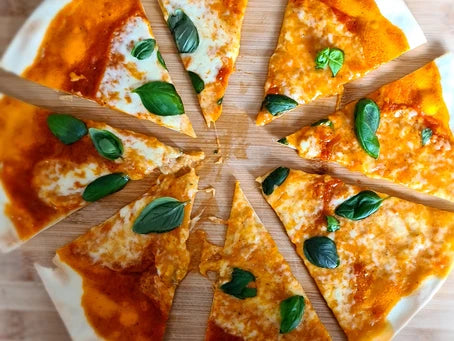 Pizza mit Weizenbier
