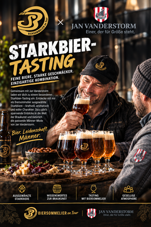 Online Starkbier-Tasting mit BIERSOMMELIER on Tour und JAN VANDERSTORM am 27.11.2026